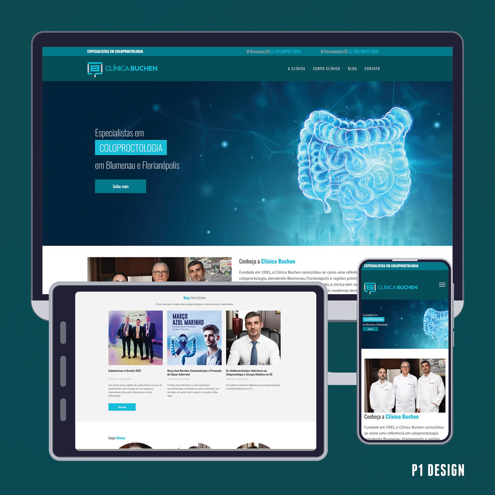 Sites Medicina e Saúde - P1 Design - Brusque